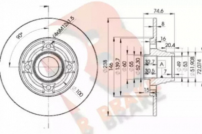 R BRAKE 78rbd15006 -